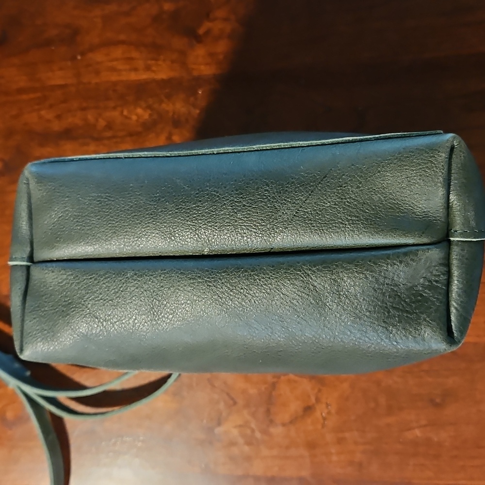 Portland Leather Goods Purse PLG OG Forest Green Mini Snap Crossbody Or Handheld - Picture 5 of 13